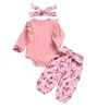 Baby Girl Clothes Full Set With Headband 3 Pcs Newborn Outfits For Girl Red Infant First Fashion Baby Girl Clothing Set