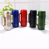 Outdoor Exercise flashlight shape Handheld Essential FM radio with TF card wireless bluetooth speaker