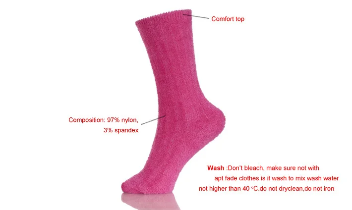 Cute Cozy Socks Girls Anti Skid Custom Fuzzy  Warm Socks