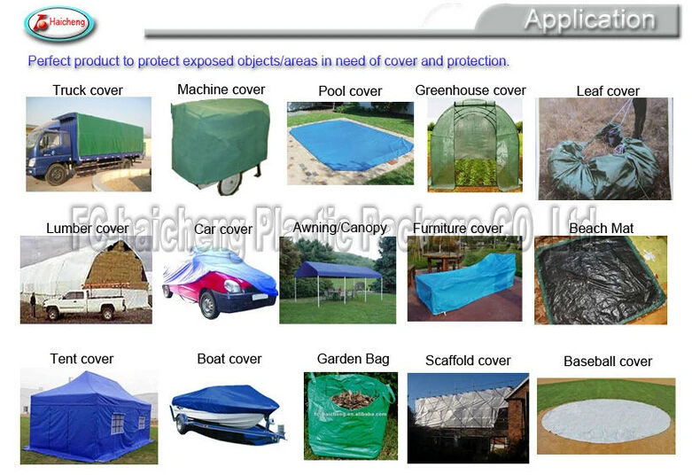 Silver & black pe tarpaulin Waterproof polyethylene tarpaulin sheet tent material