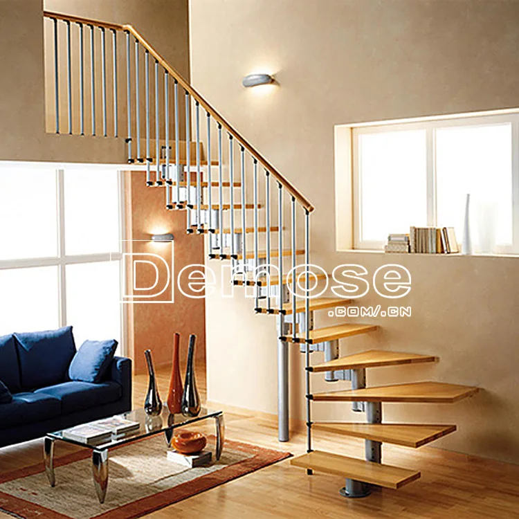Simple Wooden Tread Space Saving Loft Stairs Home Stairs Design