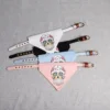 Wholesale new design OEM personalized cute white pink blue black superman unicorn pattern bandana dog collars