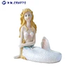 Miniature Fairy Garden and Terrarium Decorations Lovely Resin Thoughtful Mermaid Figurine Table or Shelf Decor