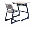 Furniture Plastic Students Single Desk and Chair with Open Front Metal Book Box