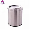 3L new design stainless steel swing top waste bin outdoor trash can street garbage bin