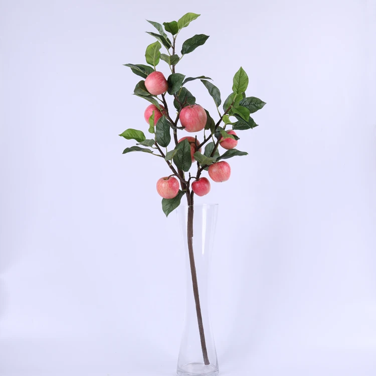 Indoor Decoration Artificial Apple Tree Fruits Stem Single Branch Buy Artificial Apple Tree