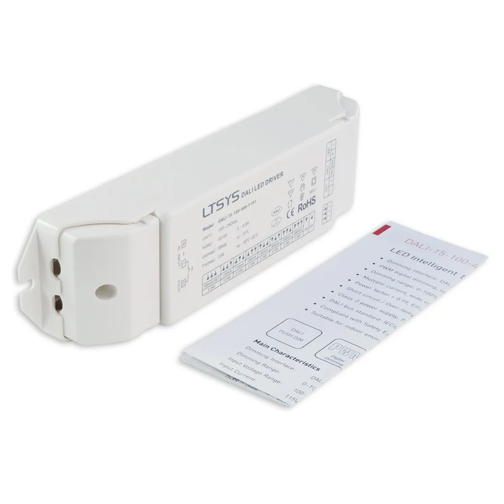 Constant Current Push Dim 3-15w AC100-240V dimming DALI-15-100-400-F1P1 led power supply