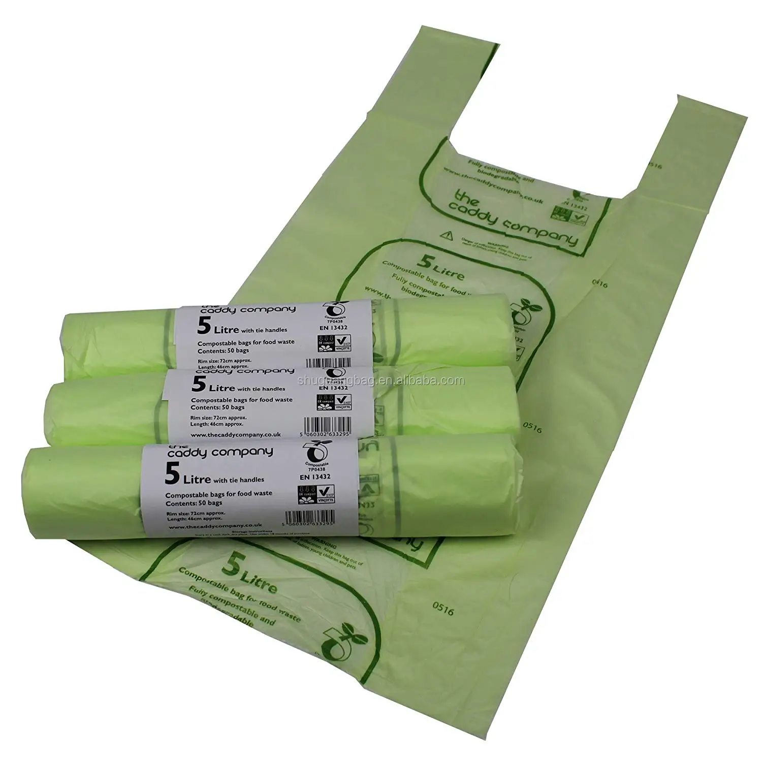 5L Litre Caddy Biodegradable & Compostable Bags Food Kitchen Waste 20 Bin Liner