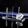 Kinsam desk penholder table clock with photo frame for business gifts