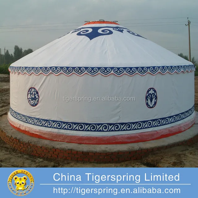 outdoor large famliy wooden mongolian yurt tent