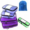 Custom Package Multipurpose Top-Quality Wholesale 6pcs Packing Cube with Clear Mesh Windows