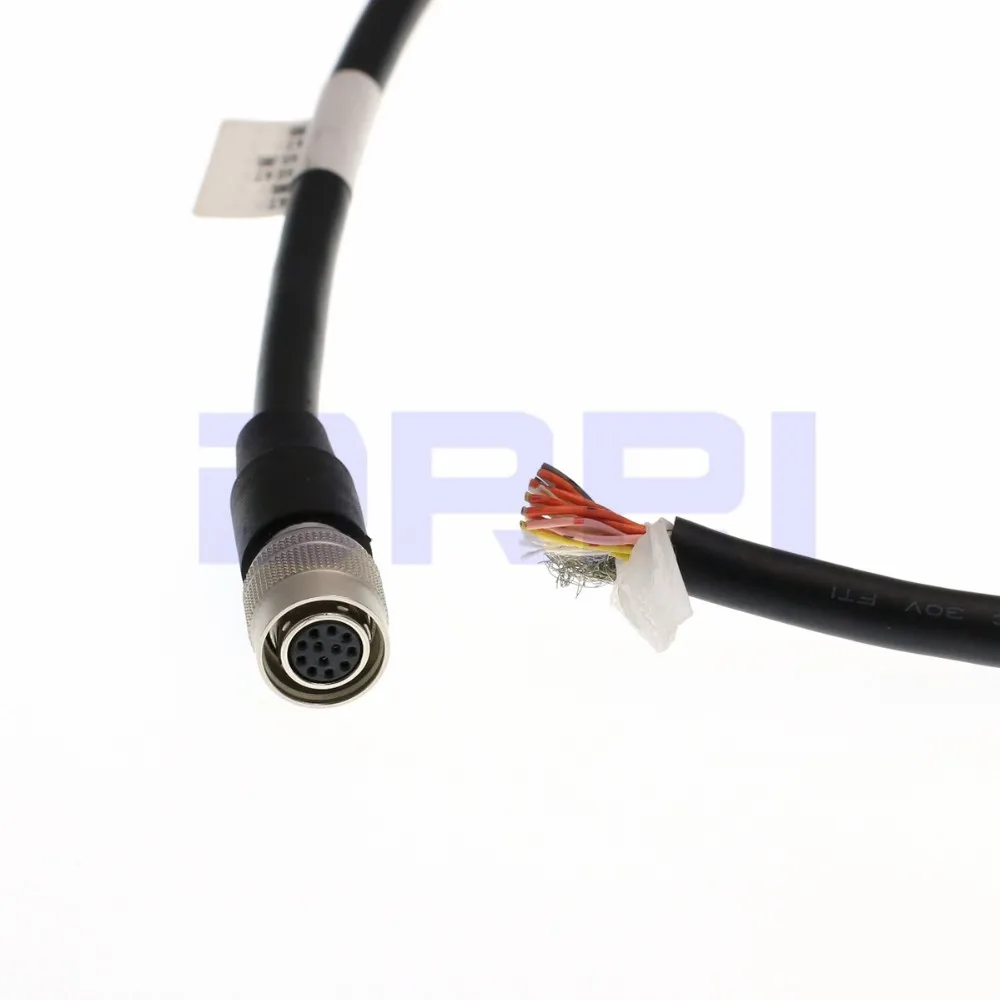 5M DRRI Hirose 12Pin Female HR10A-10P-12S to Leadwires I/O Cable for Basler Camera Aviator GigE 
