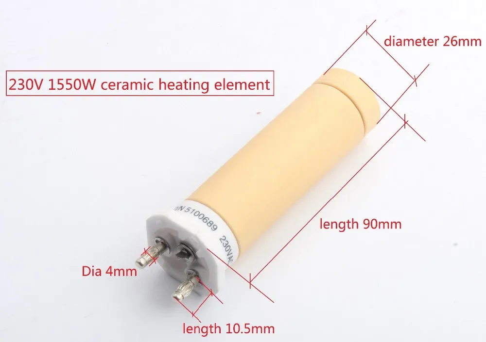 Customized Heating Element Heating Core 220v 3550w 55x108mm For Air