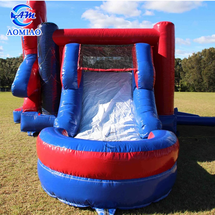 Perfect inflatable toys spider man jumers bouncing house with slide