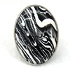 925 silver spotted gemstone ring zebra ring jewelry
