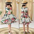 Kids clothing summer dresses for girls summer style girl dress floral print cotton birthday party sundress