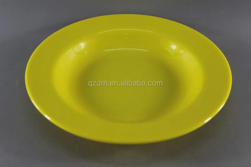 10inch Melamine Deep Dinner Plate, Suop Plate Yellow colour