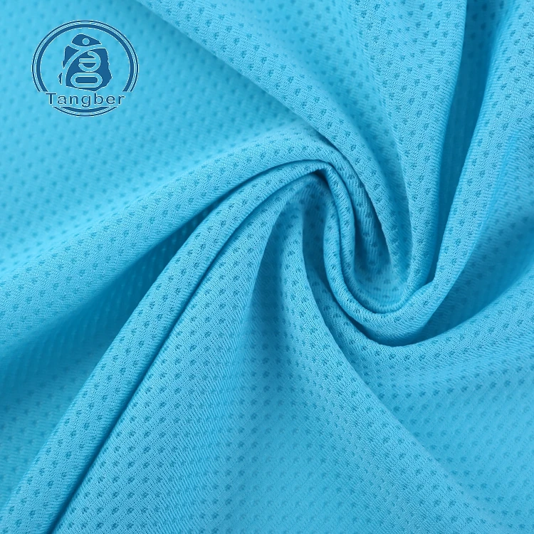 Hot selling dry fit knitting 100% polyester mesh fabric for clothing