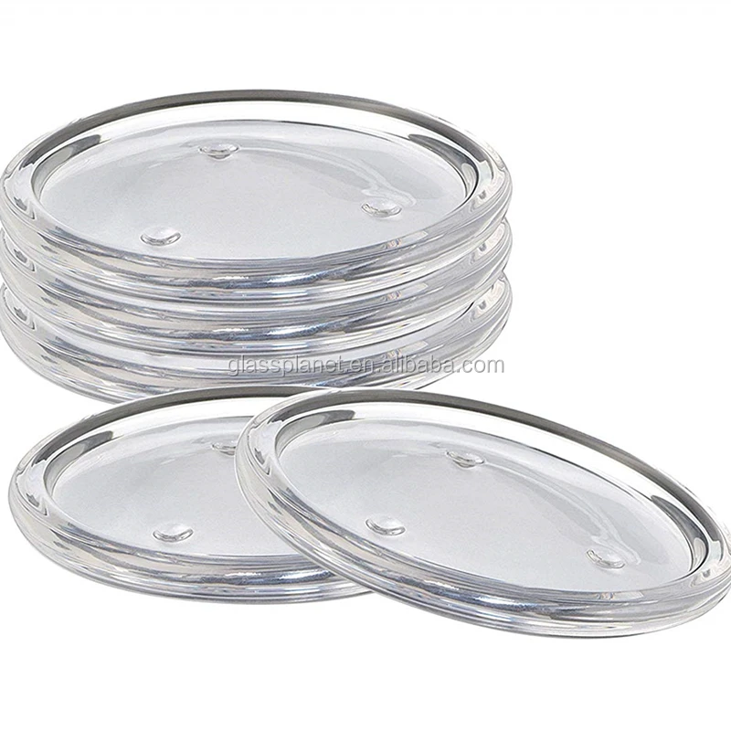Round Clear Glass Pillar Candle Holder Plate Buy Glass Pillar Candle