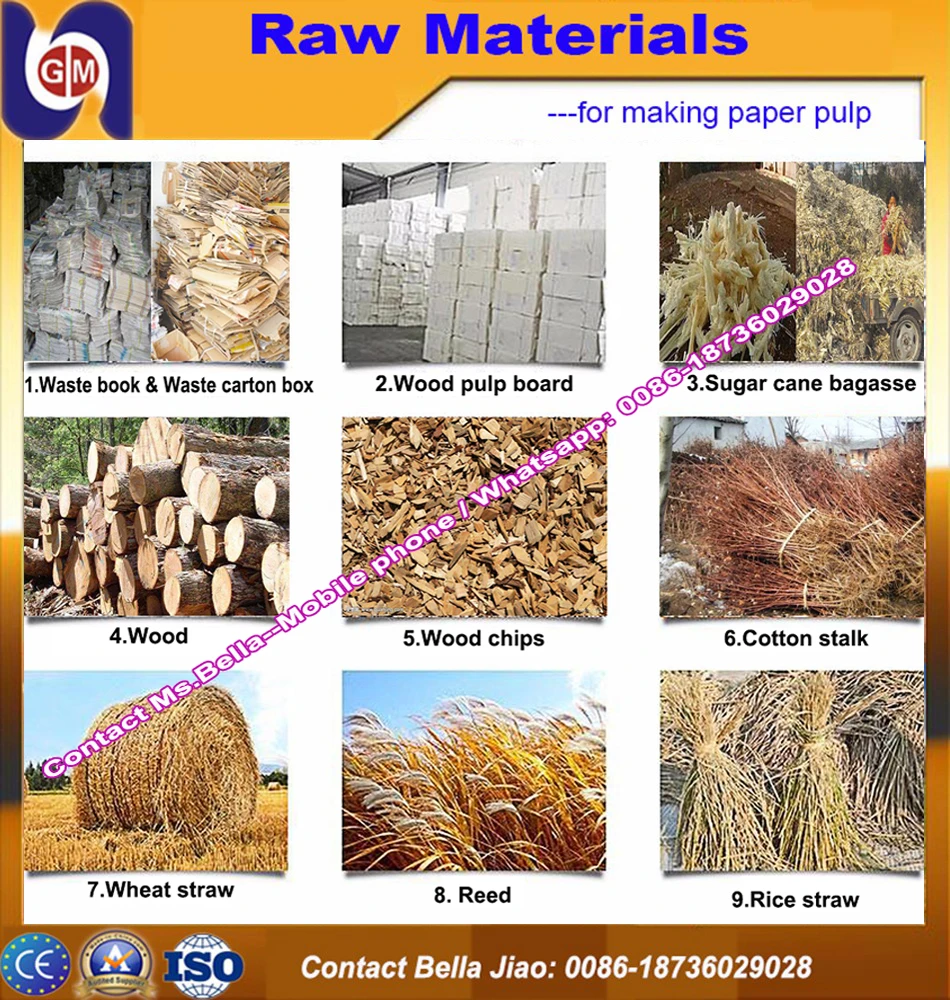 Waste Paper Wood Pulp Raw Materials A4 Copy Paper Making Manufacturing