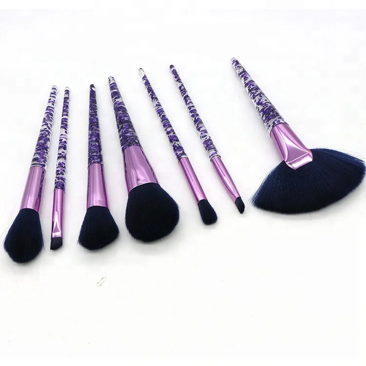 Wholesale Makeup Distributors Purple 7 Pcs Acrylic Makeup Brush Holder Buy Wholesale Makeup