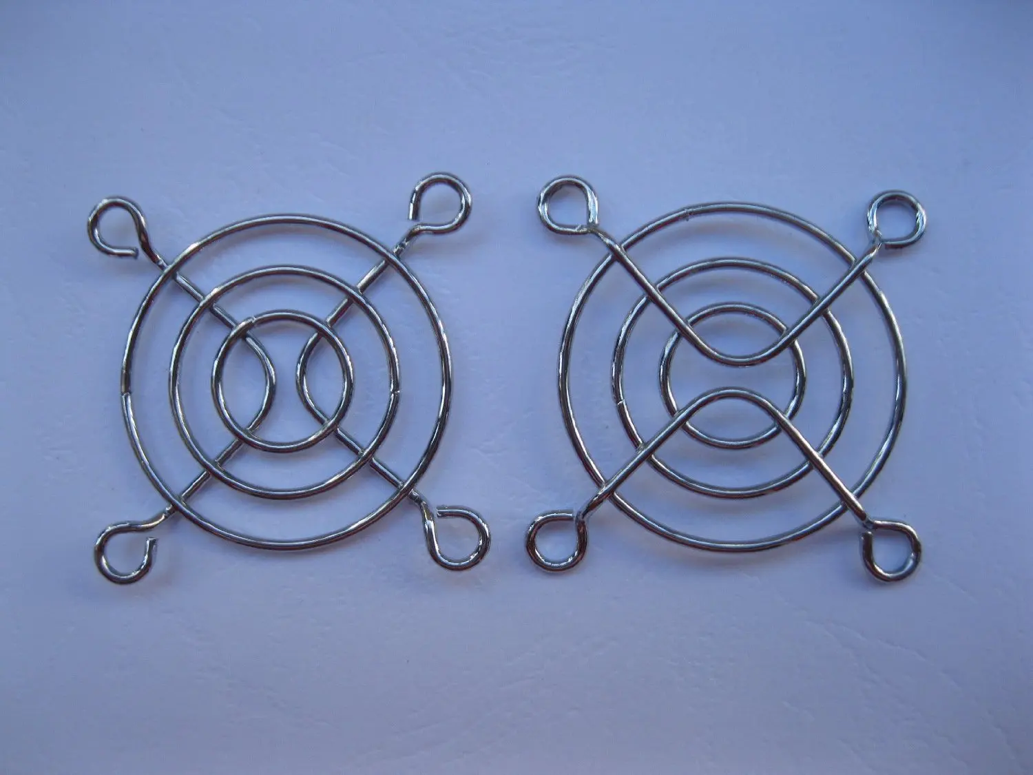 8 Pcs DC Fan Grill Protector Silver Metal Finger Guard Used for 50x50mm Fan 5cm