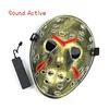 Friday the 13th The Final Chapter Led Light Up Freddy Figure Mask Music Active EL Fluorescent Horror Mask Hockey Party Lights