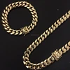 miami jewelry wholesale dubai gold cuban link chain jewelry sets set SN076