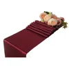 BS00052 for Amazon 12" x 108" high quality wedding shiny satin burgundy table runner
