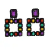 Colorful geometric earrings hot metal earrings