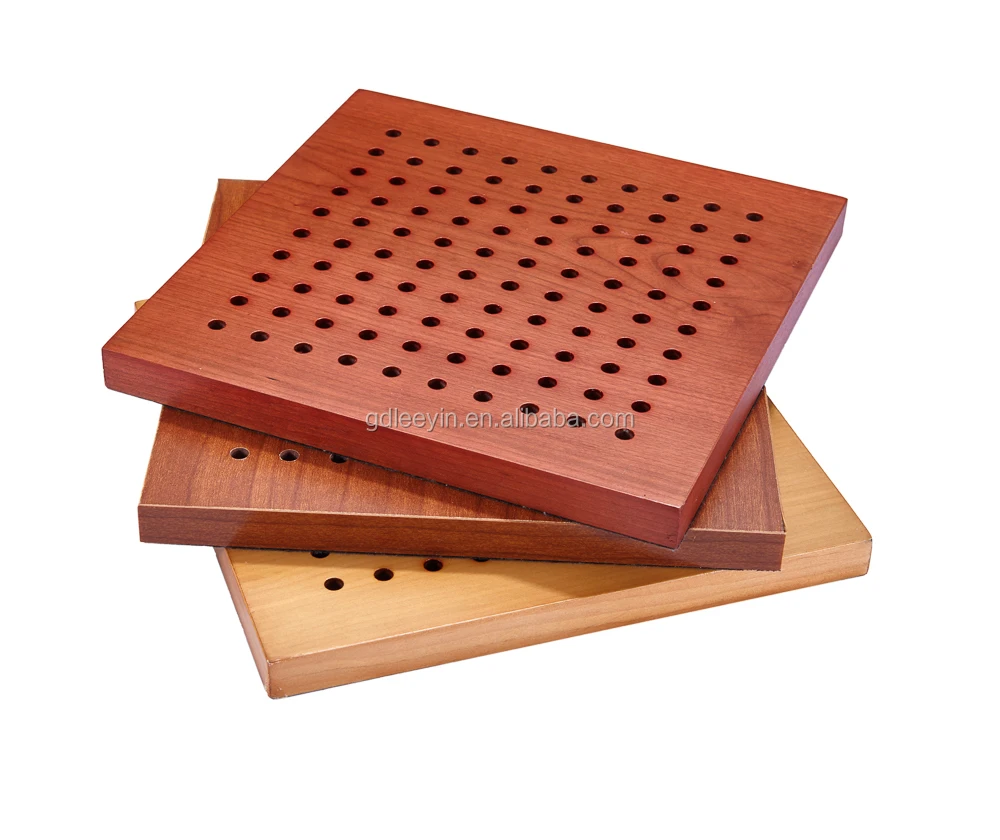 Wood Fireproof Sheet Perforatred Acoustic Panel Board For Ceiling