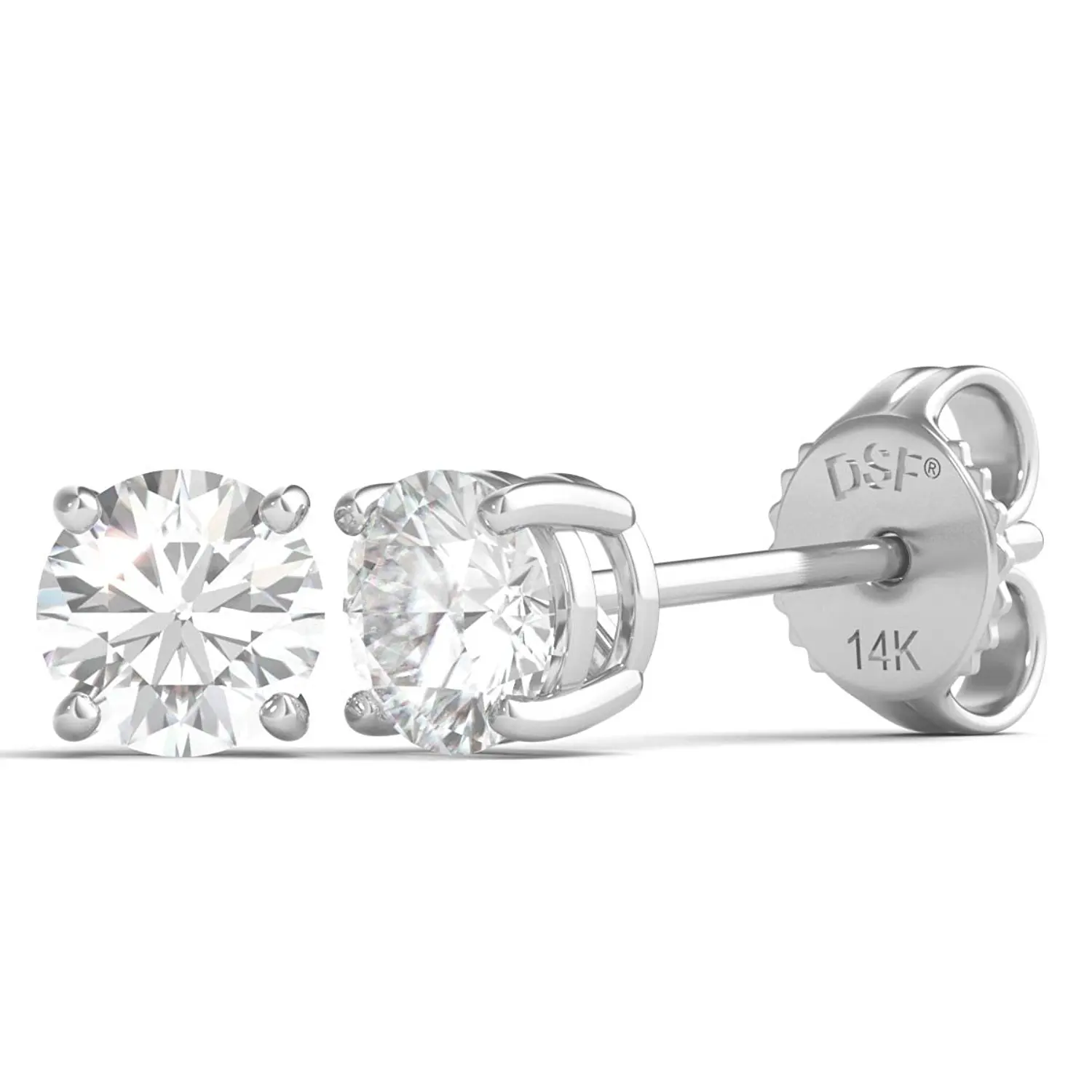 Certified Diamond Studs Find Deals On Get Quotations Diamond Studs Forever Ags Usa Certified Solitaire Earring Ef Si2 I1 14k White