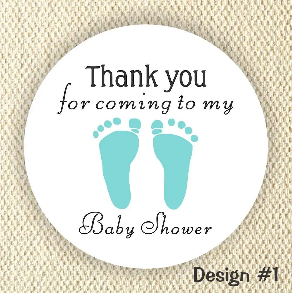 It's a Boy stickers - Baby Shower Stickers - Footprint Baby Boy stickers