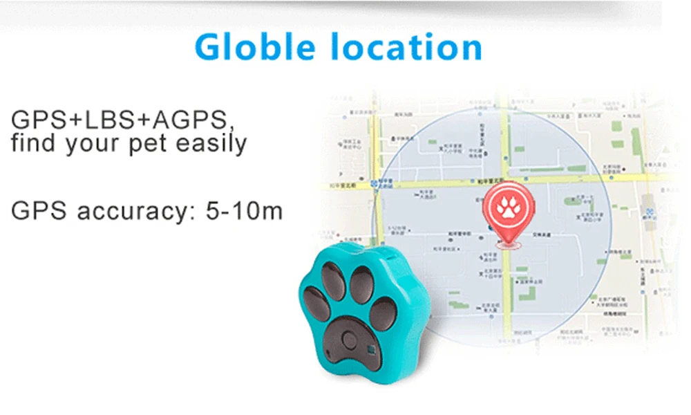 Waterproof Global GPS Tracker Tracking Device for Dog Cat Animal GPS 