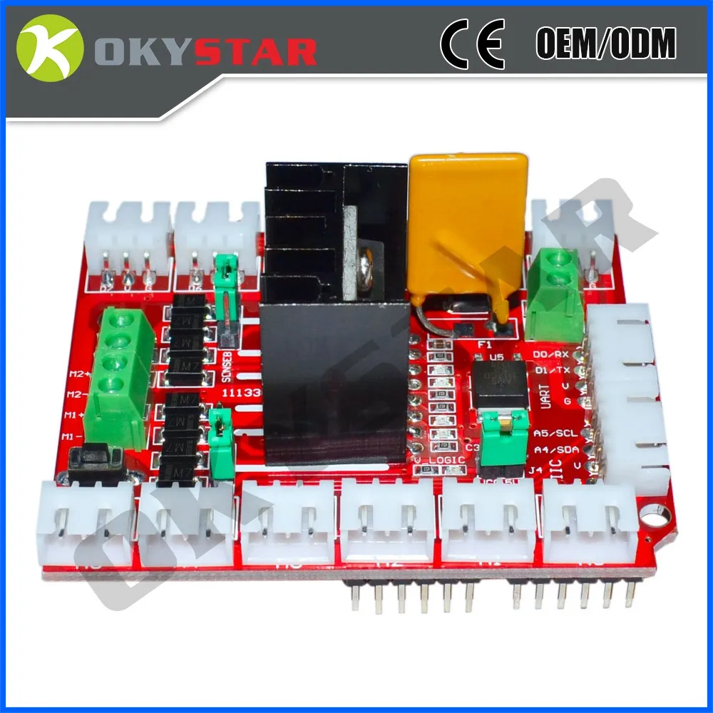 L298n Motor Shield High Current Dual Dc Motor Driver Red Board Buy