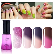 iLuve Thermal Couleur Changed gel nail polish Soak off Curling Light Chameleon nail polish shiny gloss