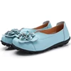 Women Casual Flat Shoe Driving Shoes Leather Loafers Flower Pattern