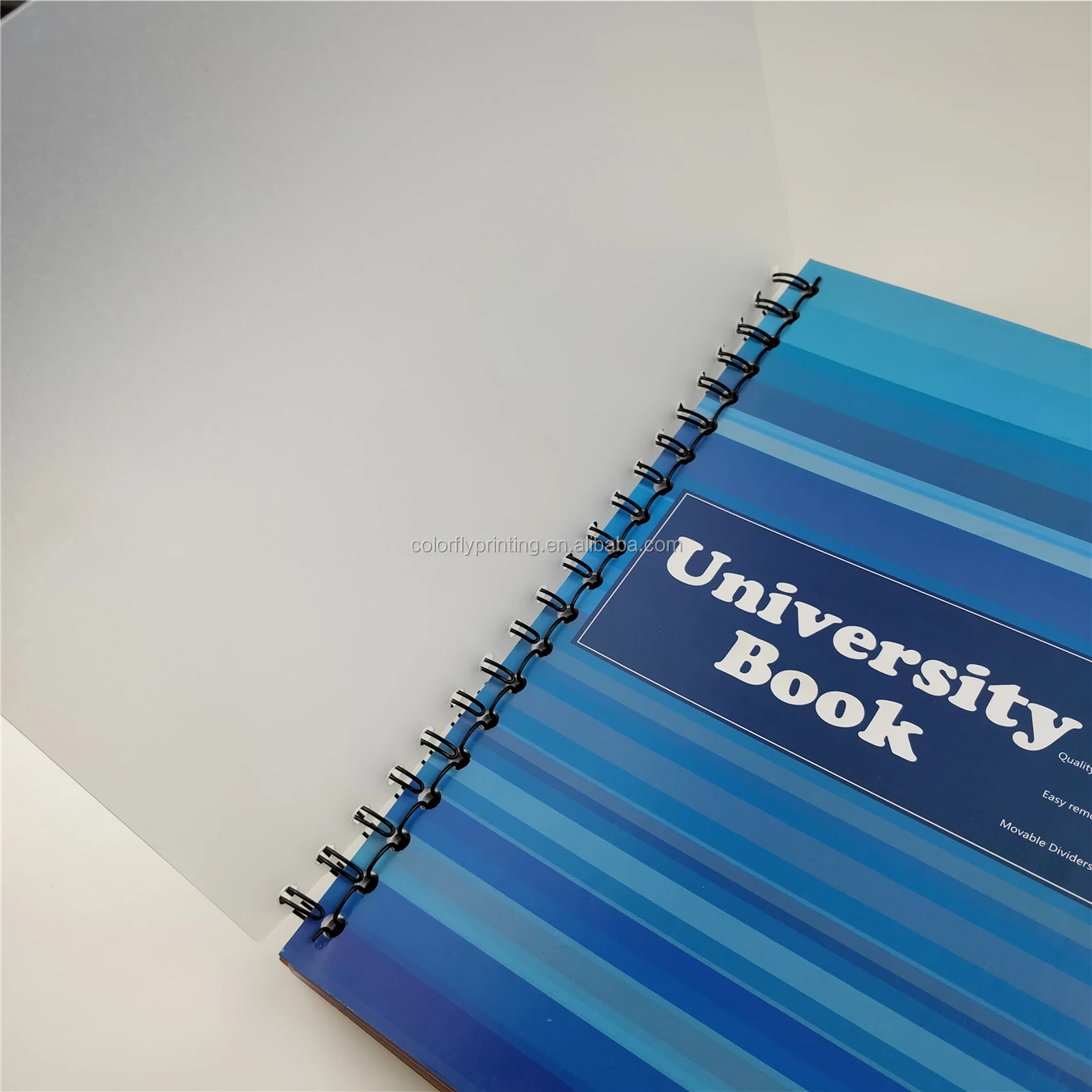 160 Lined Pages A4 Size Wide Ruled Paper Recycled Hard Cover Pvc Spiral