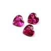 Wholesale good polishing 5# synthetic corundum heart cut red ruby