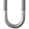 3/8"-16 x 2" Pipe Size Zinc Plated Carbon Steel Round Bend U shaped Bolt
