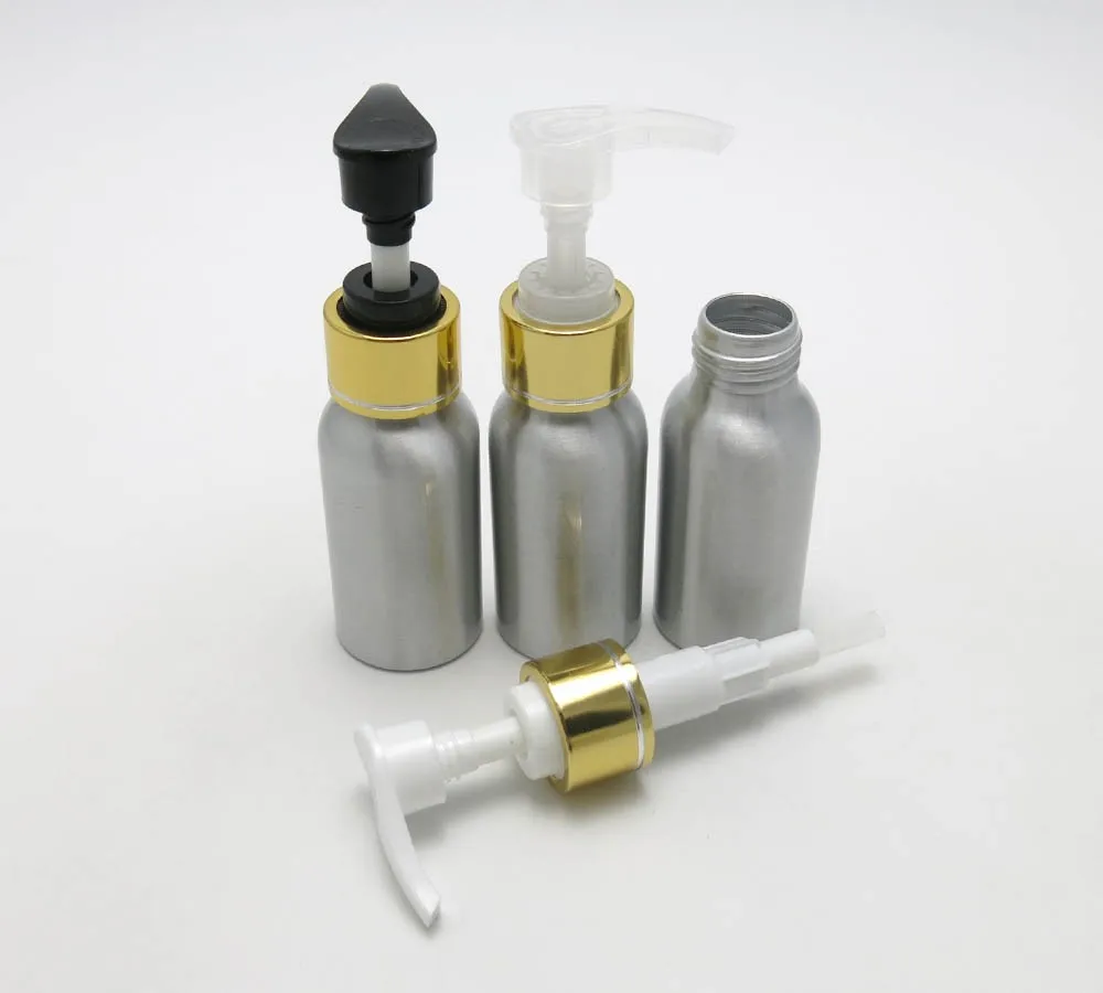 50ml Aluminum Small Shampoo Bottles,50 Cc Sliver Body Lotion Bottle