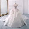 Off Shoulder 3D Flower White Lace A Line 2018 European Style Bridal Wedding Dresses Real Photo Luxury Designer Bride's Gowns