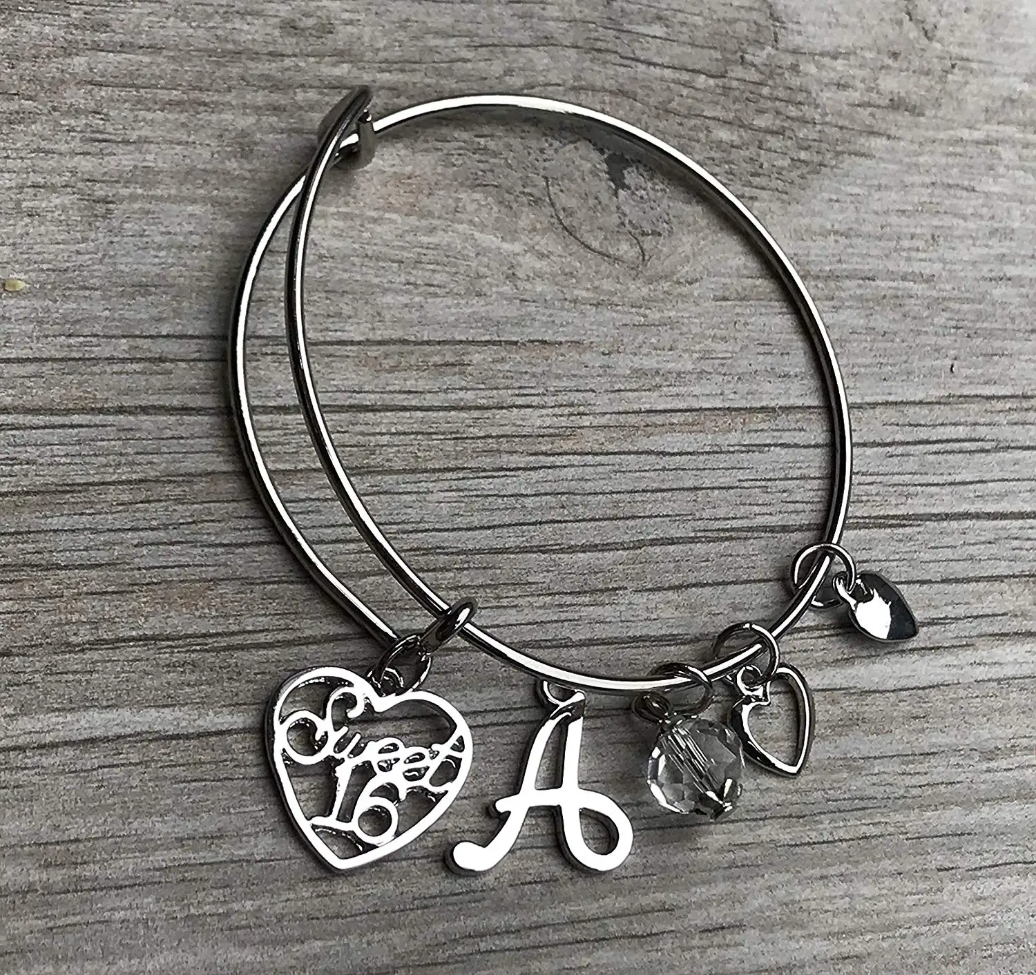 Sweet 16 Bracelet Find Deals On Line At Get Quotations Personalized Sweet 16 Charm Bangle Bracelet With Letter Custom Six Jewelry Birthday Gift