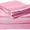 Hotel bedding queen size Stock microfiber solid color bed sheet sets polyester bedding sets