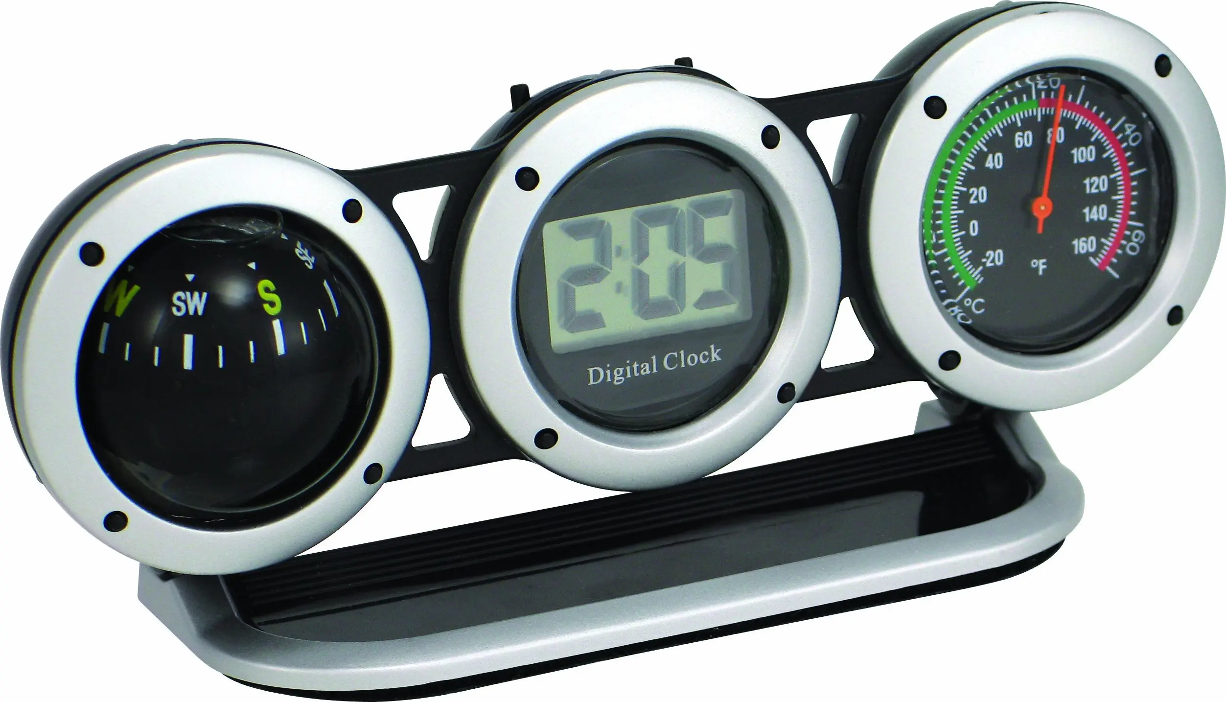 Custom Accessories 11159 Compass Clock and Thermometer Combo