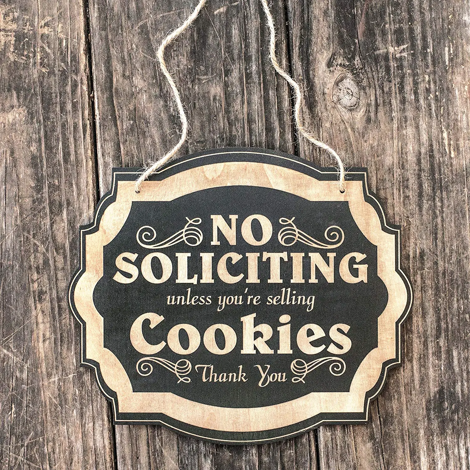 No Soliciting Sign /"NO SOLICITING Unless you are selling Girl Scout cookies/"