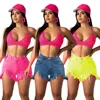 2019 Hgh Waist Jeans shorts Women's casual straight Mini Shorts Ladies Fashion latest Design vintage overall