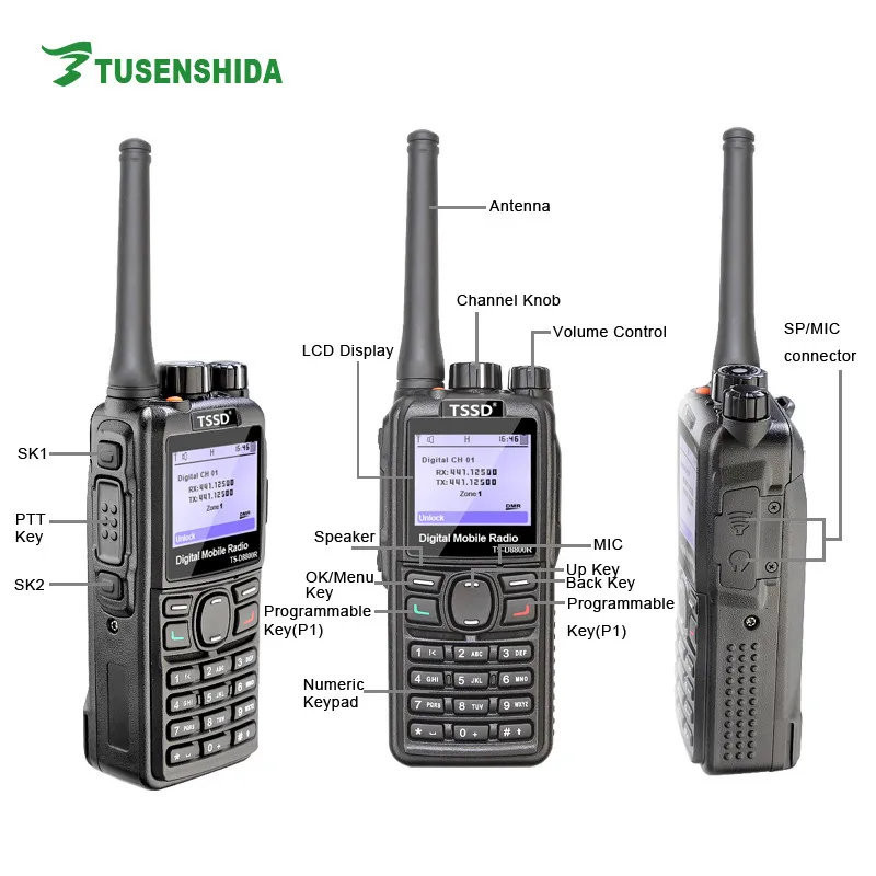 Cheap 5-10km Vhf Or Uhf Radio Dmr Tssd Ts-d8800r Digital