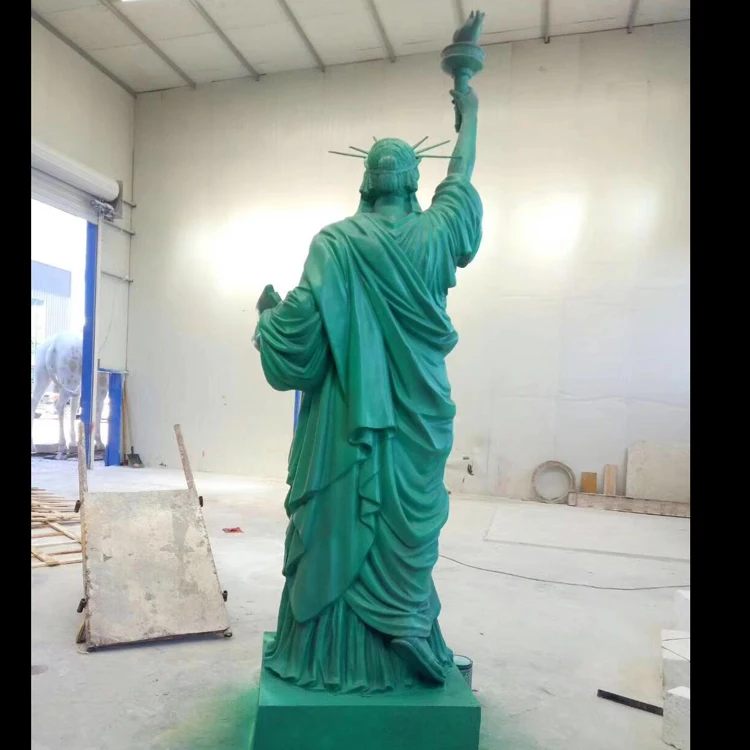 Outdoor Garden Decoration Fiberglass 300cm Statue Of Lady Liberty