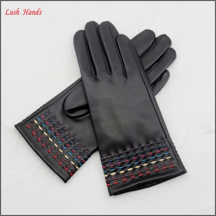 2016 100% genuine leather driving leather hand gloves women